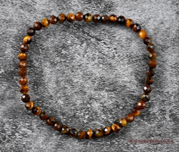 Hexenshop Dark Phoenix Faceted tiger's eye bracelet Ø 4 mm